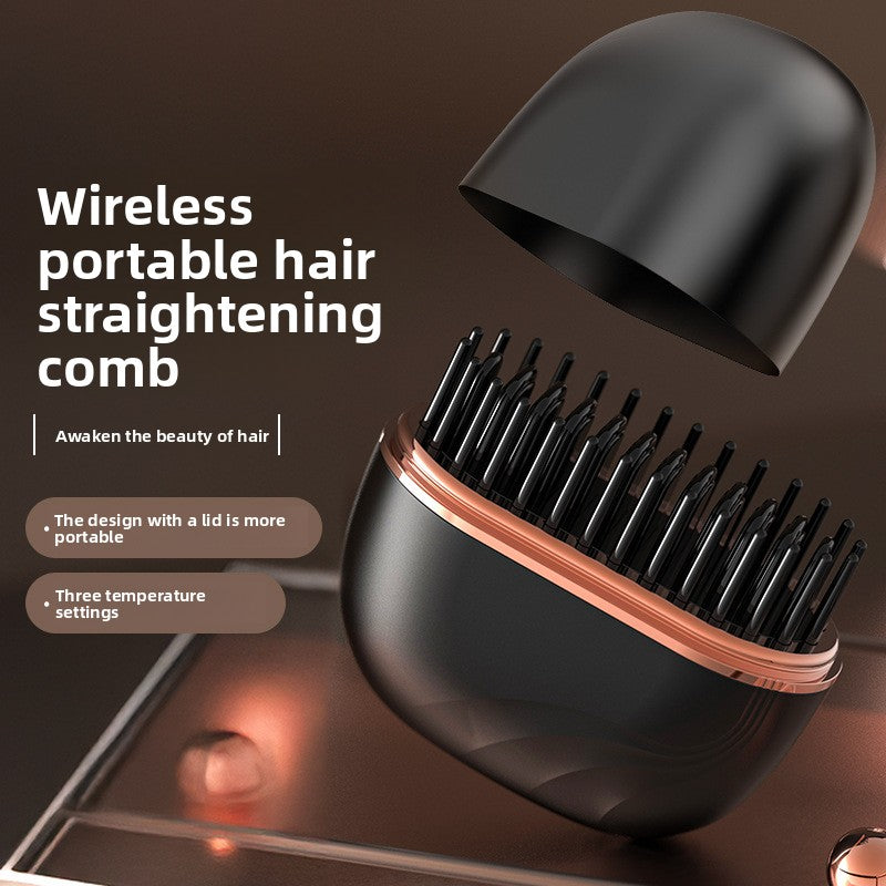 Mini Wireless Hair Straightening Comb