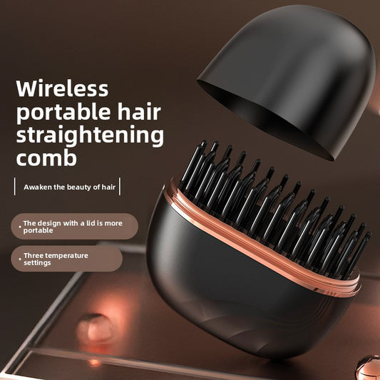 Mini Wireless Hair Straightening Comb