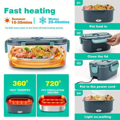 Portable Electric Lunch Box Heating Food Warmer